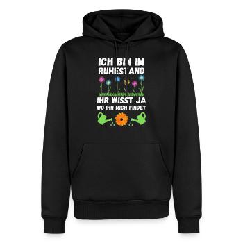 Rente Garten Rentner Gärtner Blumen Ruhestand - Männer Premium Bio Hoodie - Schwarz - Vorne - Nico (187cm)