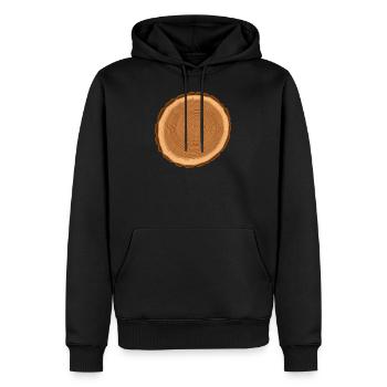 Wood - Men’s Premium Organic Hoodie - black - Front - Nico (187cm)