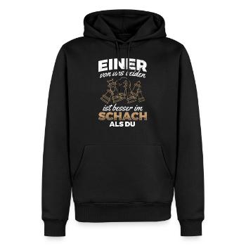 Schachturnier Schach Schachspieler - Männer Premium Bio Hoodie - Schwarz - Vorne - Nico (187cm)
