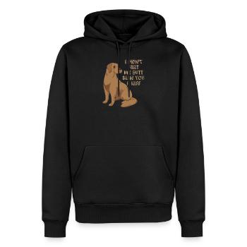 Labrador - Männer Premium Bio Hoodie - Schwarz - Vorne - Nico (187cm)