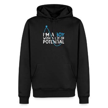 Kind Junge Jungs Geschenk - Männer Premium Bio Hoodie - Schwarz - Vorne - Nico (187cm)