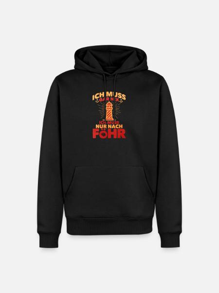 Föhr - Männer Premium Bio Hoodie - Schwarz
