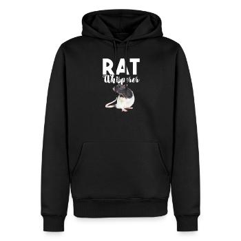 Rat Funny - Rat Whisperer - Sweat à capuche Premium bio Homme - noir - Devant - Nico (187cm)