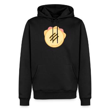 AREPA VÉNÉZUÉLIENNE - Sweat à capuche Premium bio Homme - noir - Devant - Nico (187cm)