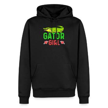 Alligator - Männer Premium Bio Hoodie - Schwarz - Vorne - Nico (187cm)