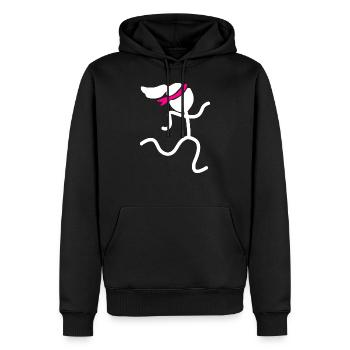 Sport Rennen Laufen - Männer Premium Bio Hoodie - Schwarz - Vorne - Nico (187cm)
