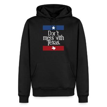 Ne jouez pas avec le Texas - Sweat à capuche Premium bio Homme - noir - Devant - Nico (187cm)
