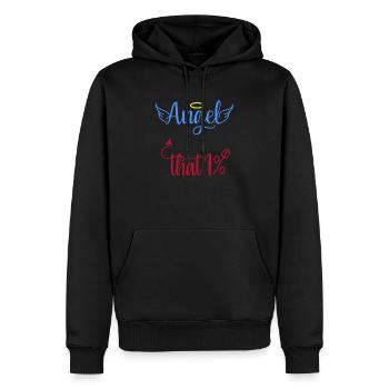 99 percent angel - Sweat à capuche Premium bio Homme - noir - Devant - Nico (187cm)