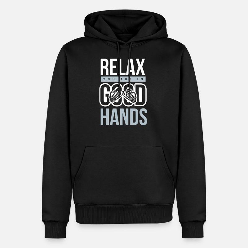 Physiotherapie - Männer Premium Bio Hoodie - Schwarz
