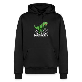 Bowling - Sweat à capuche Premium bio Homme - noir - Devant - Nico (187cm)
