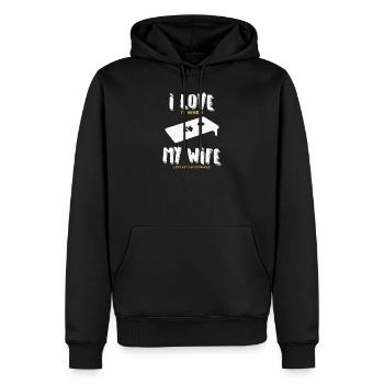 Cornhole - Männer Premium Bio Hoodie - Schwarz - Vorne - Nico (187cm)