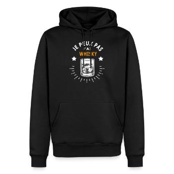 J'peux pas j'ai whisky - alcool - Sweat à capuche Premium bio Homme - noir - Devant - Nico (187cm)