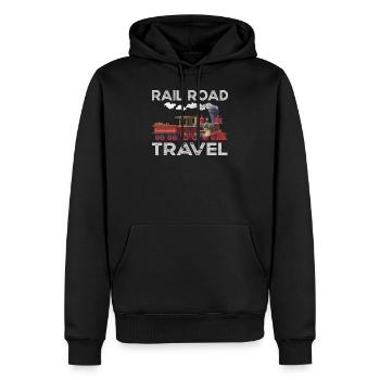 Zug Züge Zugliebhaber Shirt lustig Zug Shirt Eisen - Männer Premium Bio Hoodie - Schwarz - Vorne - Nico (187cm)