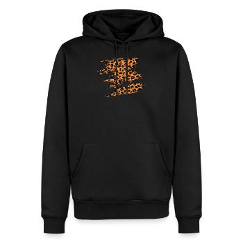leopard - Men’s Premium Organic Hoodie - black - Front - Nico (187cm)