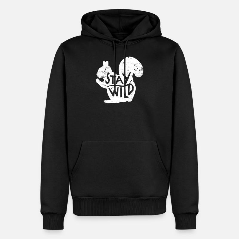 Eichhörnchen - Männer Premium Bio Hoodie - Schwarz