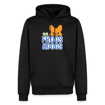 Grenouille et chien conception pour les fans de grenouilles - Sweat à capuche Premium bio Homme - noir - Devant - Nico (187cm)