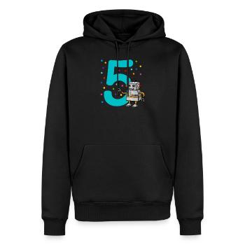5. Geburtstag - Männer Premium Bio Hoodie - Schwarz - Vorne - Nico (187cm)