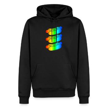 LGBT - Männer Premium Bio Hoodie - Schwarz - Vorne - Nico (187cm)
