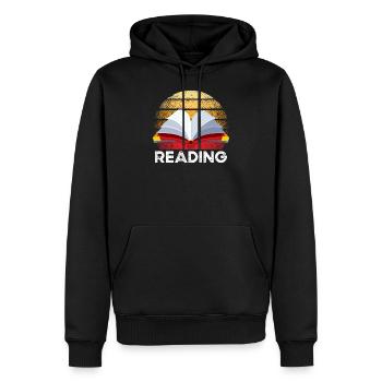 Lustiges Lesehemd lesen Liebhaber-Geschenkidee les - Männer Premium Bio Hoodie - Schwarz - Vorne - Nico (187cm)