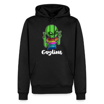 LGBT - Männer Premium Bio Hoodie - Schwarz - Vorne - Nico (187cm)