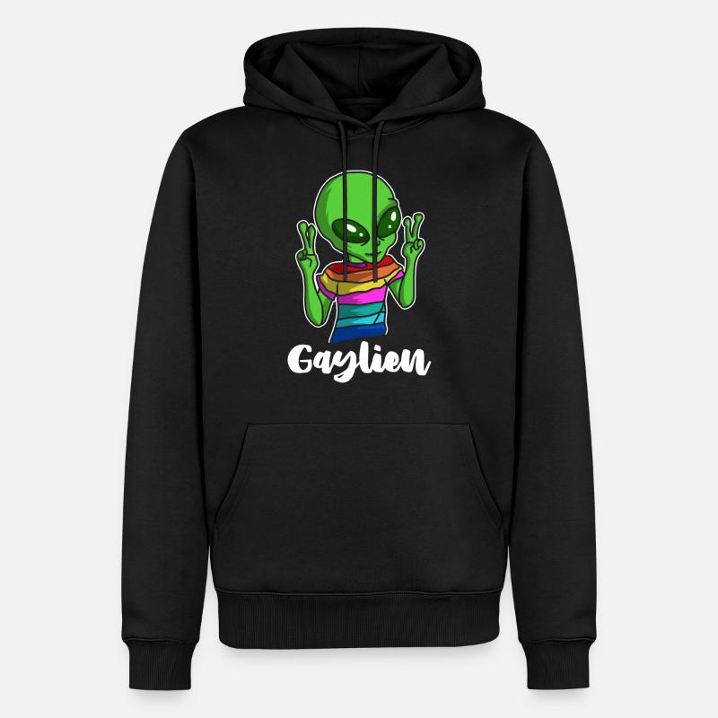 LGBT - Männer Premium Bio Hoodie - Schwarz