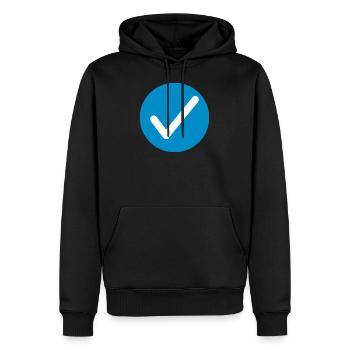 Haken Symbole Zeichen - Männer Premium Bio Hoodie - Schwarz - Vorne - Nico (187cm)