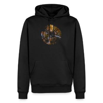 wood forest forestry - Men’s Premium Organic Hoodie - black - Front - Nico (187cm)