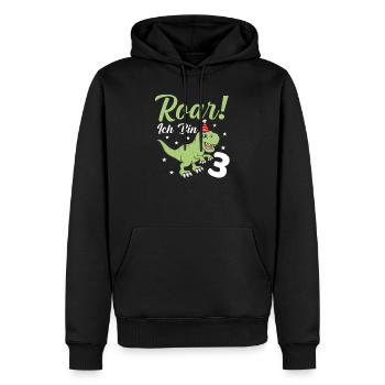 3. Geburtstag - Männer Premium Bio Hoodie - Schwarz - Vorne - Nico (187cm)