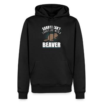 Biber - Sweat à capuche Premium bio Homme - noir - Devant - Nico (187cm)