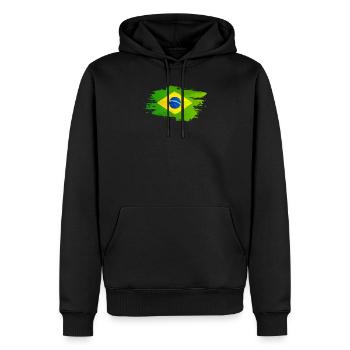 Brasilien - Männer Premium Bio Hoodie - Schwarz - Vorne - Nico (187cm)