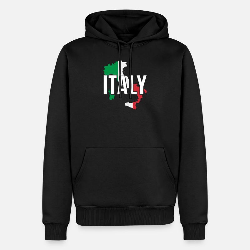 Italien - Männer Premium Bio Hoodie - Schwarz