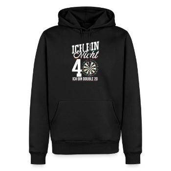 40e anniversaire - Sweat à capuche Premium bio Homme - noir - Devant - Nico (187cm)
