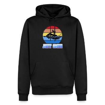 Jet Ski - Sweat à capuche Premium bio Homme - noir - Devant - Nico (187cm)