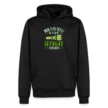 Spargel - Männer Premium Bio Hoodie - Schwarz - Vorne - Nico (187cm)