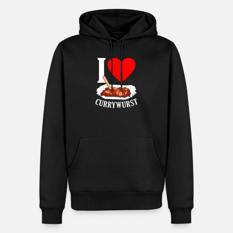 Currywurst - Männer Premium Bio Hoodie - Schwarz