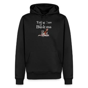 Ferret - Taking Care Of Business - Men’s Premium Organic Hoodie - black - Front - Nico (187cm)