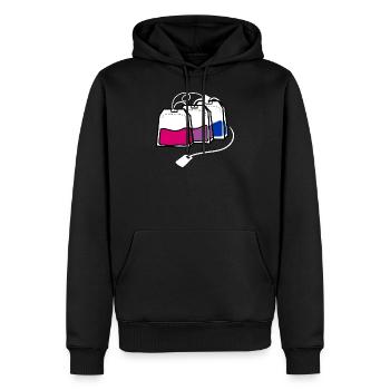 Bisexual Pride Sachet de thé - Sweat à capuche Premium bio Homme - noir - Devant - Nico (187cm)