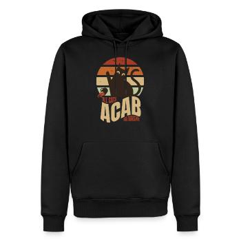 ACAB All Cats Are Beautiful Hooligan Ultra Football - Sweat à capuche Premium bio Homme - noir - Devant - Nico (187cm)