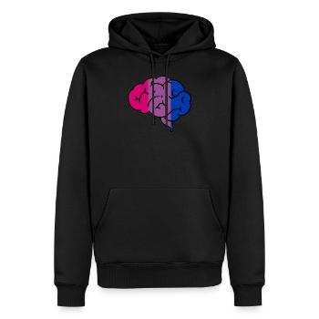 Bisexuelles Gehirn Bi Pride - Männer Premium Bio Hoodie - Schwarz - Vorne - Nico (187cm)