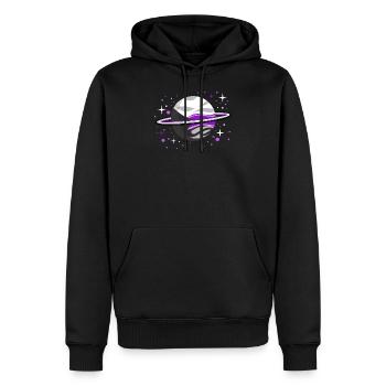 Demisexual Space Planet Demisexual Pride - Sweat à capuche Premium bio Homme - noir - Devant - Nico (187cm)
