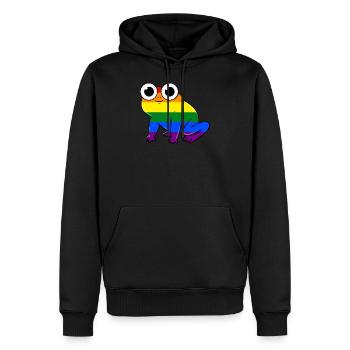 LGBT Gay Pride Grenouille Gay Pride - Sweat à capuche Premium bio Homme - noir - Devant - Nico (187cm)