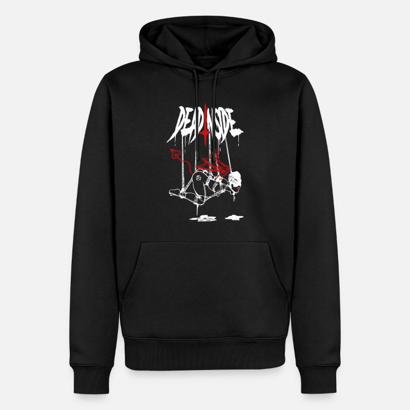 Éclair de feu abstrait - Sweat à capuche Premium bio Homme - noir