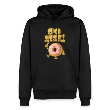 Do nuts - Men’s Premium Organic Hoodie - black - Front - Nico (187cm)