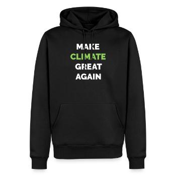 Make Climate Great Again Climate Protection Symbole climatique - Sweat à capuche Premium bio Homme - noir - Devant - Nico (187cm)