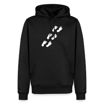Fuß Füße Fußpflege Podologie Geschenk Geschenkidee - Männer Premium Bio Hoodie - Schwarz - Vorne - Nico (187cm)