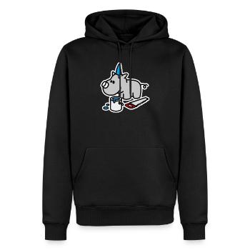 Lustige Nashorn Geburtstag Partyhut Party Niedlich - Männer Premium Bio Hoodie - Schwarz - Vorne - Nico (187cm)