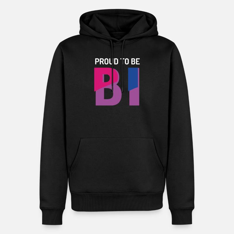 Stolz darauf, bisexuell zu sein - Männer Premium Bio Hoodie - Schwarz