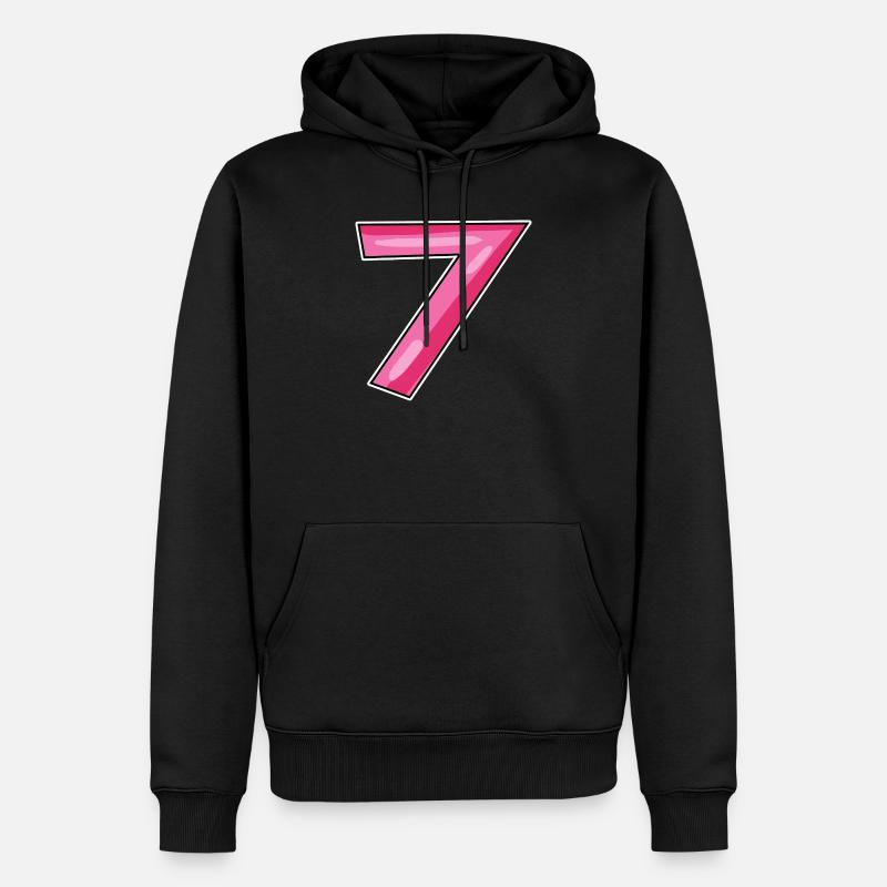 7 - Sweat à capuche Premium bio Homme - noir