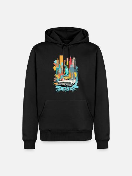 New York City - Men’s Premium Organic Hoodie - black