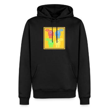 Funny Men - Men’s Premium Organic Hoodie - black - Front - Nico (187cm)